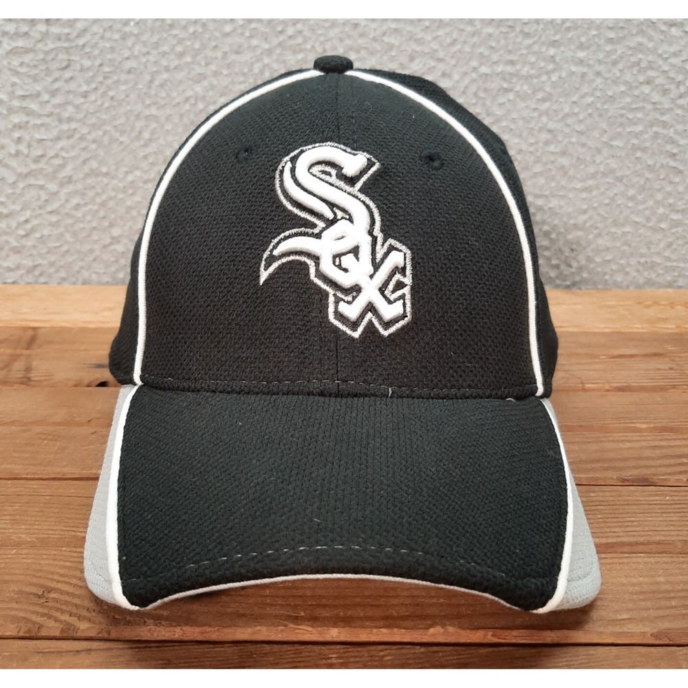 Chicago White Sox‎ Hat Adult Black L/XL Fitted Cap New Era 39Thirty MLB Baseball